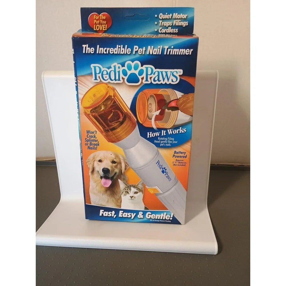 PediPaws Platinum Pet Nail Trimmer Dog Cat Black New Open Box Cordless Quiet